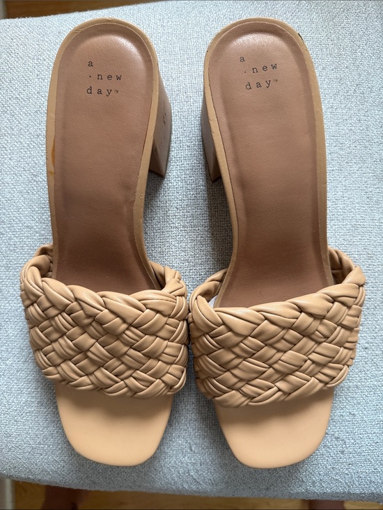 a new day Shoes - a new day Tan Braided Slide Mules